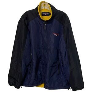 Ralph Lauren Polo Sport Vintage 90 Blue Black Fleece Lined Jacket Mens Large